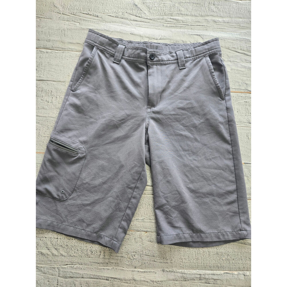 Magellan Outdoors Fish Gear Boys 14 Gray Fishing Hiking Utility Shorts